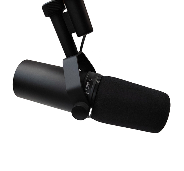 SM7B 1: 1 ميكروفون تسجيل راديو ديناميكي احترافي ميكروفون صوتي للاستوديو للبث مع غطاء مضاد للرش