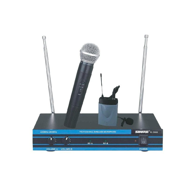 ميكروفون JT-2000 VHF ذو ياقة مزدوجة للميكروفون