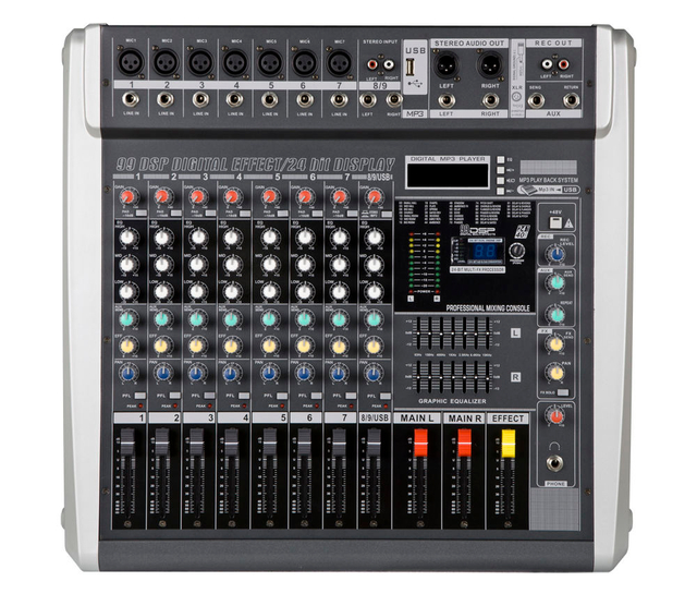 LAIKESI DMR800D 99 DSP DJ Mixing Console Audio with 48v phantom power