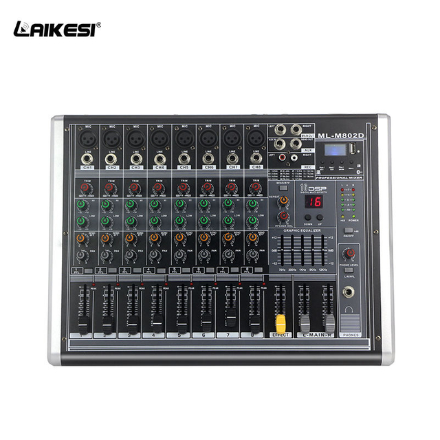 جودة عالية ميني 4 قنوات خلاط الصوت وحدة التحكم USB Audio Mixer Power Mixer